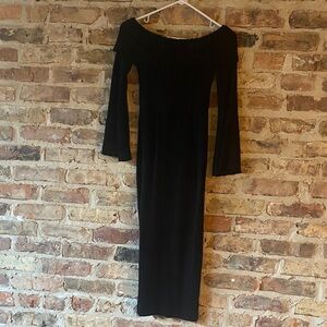 Stone Cold Fox Black Off-Shoulder Dress